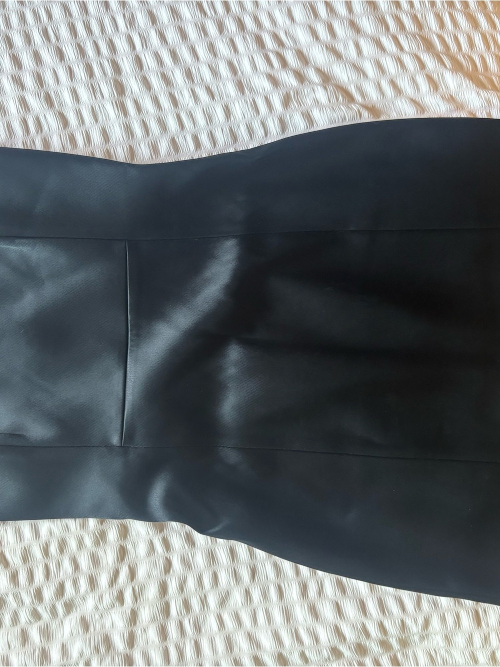Black Women's Faux Leather Pencil Skirt